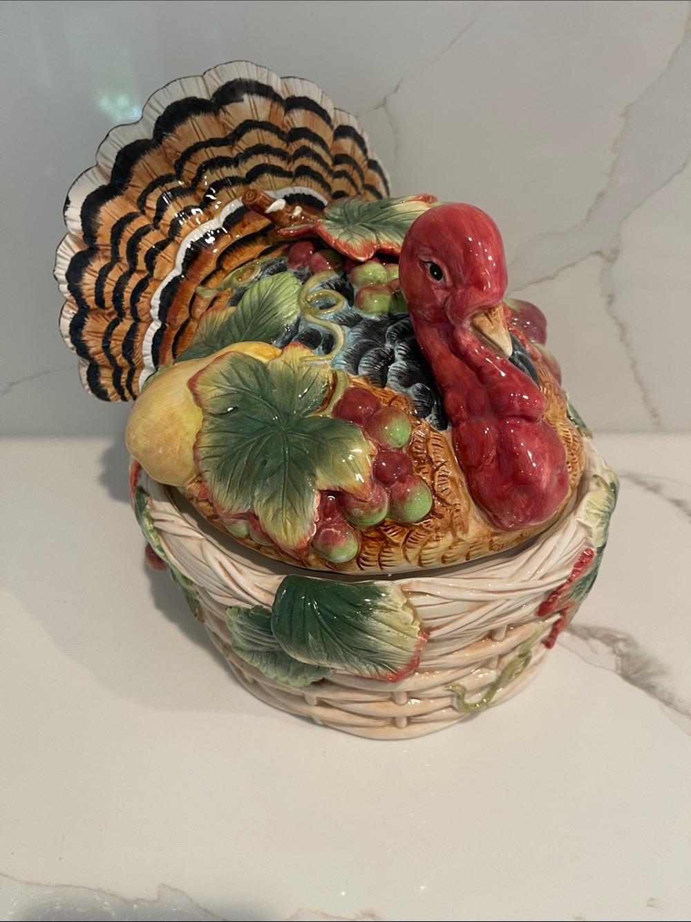 Fitz and Floyd Ceramic Turkey Tureen cookie jar